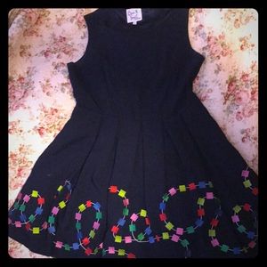 Vintage Style Puzzle Print Dress